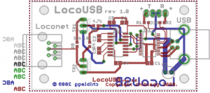 LocoUSB Rev.1 レイアウト