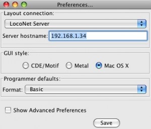 Loconetネットワーククライアント(Mac OSX)